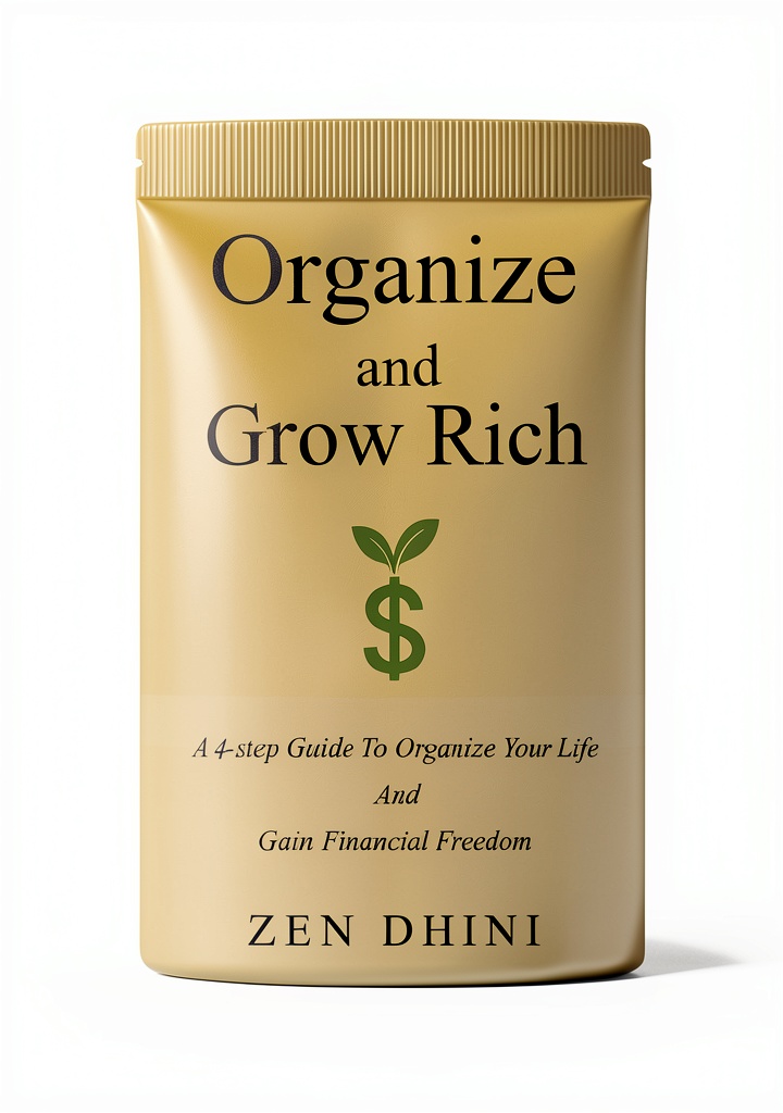Installing Wealth Mastery: Organize & Grow Rich Kindle eBook by WealthPress on a wooden desk