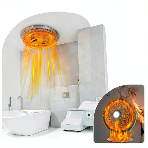 Bathroom Ceiling Heater Fxsmgdy 157 Low‑Profile Fan Forced‑Draft 1134W-3
