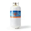 Flame King YSN401 Steel Propane Tank Cylinder With Overflow Protection Device Valve, 40 Lb, White-3