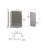 Cadet Com-Pak Electric Wall Heater Complete Unit With Thermostat (Model: CSC202TW, Part: 67507), 6825/5120 BTU, 240/208 Volt, 2000/1500 Watt, White-4
