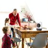 Lasko MyHeat Mini Personal Ceramic Space Heater for Home, Energy Efficient, Overheat Protection for Bedrooms, Offices, 6.2 Inches, 400W, White, 201-3