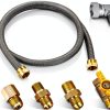Gas Hose Connector Saillong 48 Inch Hook Up Kit with On/Off Valve-0