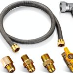 Gas Hose Connector Saillong 48 Inch Hook Up Kit with On/Off Valve-0