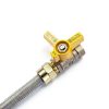 Gas Hose Connector Saillong 48 Inch Hook Up Kit with On/Off Valve-2
