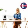Lasko MyHeat Mini Personal Ceramic Space Heater for Home, Energy Efficient, Overheat Protection for Bedrooms, Offices, 6.2 Inches, 400W, White, 201-1