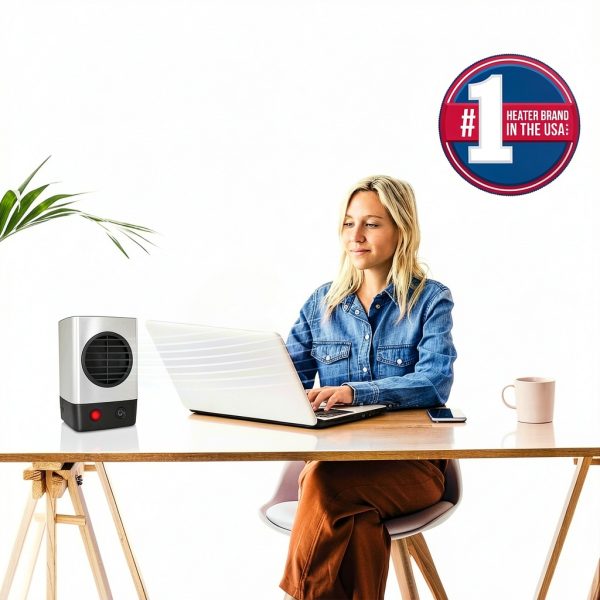 Lasko MyHeat Mini Personal Ceramic Space Heater for Home, Energy Efficient, Overheat Protection for Bedrooms, Offices, 6.2 Inches, 400W, White, 201-1