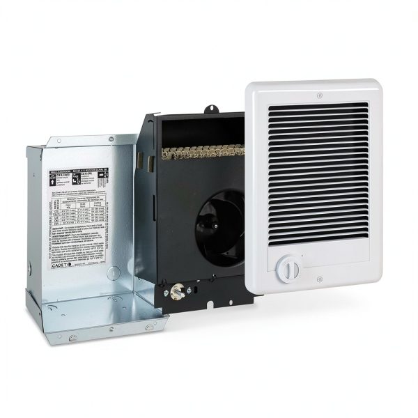 Cadet Com-Pak Electric Wall Heater Complete Unit With Thermostat (Model: CSC202TW, Part: 67507), 6825/5120 BTU, 240/208 Volt, 2000/1500 Watt, White-2