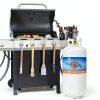 Flame King YSN401 Steel Propane Tank Cylinder With Overflow Protection Device Valve, 40 Lb, White-5