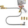 Gas Hose Connector Saillong 48 Inch Hook Up Kit with On/Off Valve-4