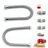 Stanbroil One Stop Gas Appliance Hook Up Kit - Brass Gas Ball Valve and Flexible Gas Connector with Fittings for Garage Heaters, Gas Stoves, Wall Mounted Heaters, Gas Fireplace and Gas Dryer-3
