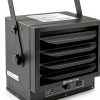 Comfort Zone Hard-Wired Ceiling Mount Garage Electric Space Heater, Fan-Forced, 5,000 watt, 240 volt, Overheat Protection, Thermal Cut-Out Switch, Ideal for Workshop & Garage, ETL Compliant, CZ220BK-0