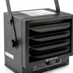 Comfort Zone Hard-Wired Ceiling Mount Garage Electric Space Heater, Fan-Forced, 5,000 watt, 240 volt, Overheat Protection, Thermal Cut-Out Switch, Ideal for Workshop & Garage, ETL Compliant, CZ220BK-0