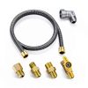 Gas Hose Connector Saillong 48 Inch Hook Up Kit with On/Off Valve-7