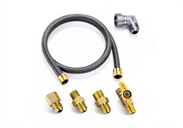 Gas Hose Connector Saillong 48 Inch Hook Up Kit with On/Off Valve-7