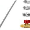 Stanbroil One Stop Gas Appliance Hook Up Kit - Brass Gas Ball Valve and Flexible Gas Connector with Fittings for Garage Heaters, Gas Stoves, Wall Mounted Heaters, Gas Fireplace and Gas Dryer-1