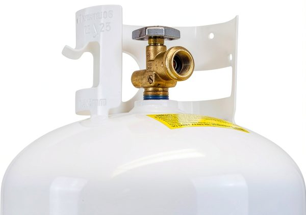Flame King YSN401 Steel Propane Tank Cylinder With Overflow Protection Device Valve, 40 Lb, White-6
