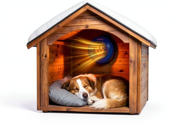 Dog House Heater 500W Colliford Pedestal with 40-115°F Thermostat-5
