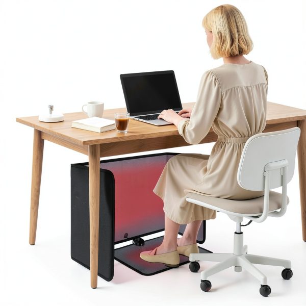 Under Desk Heater Foldable Quiet Office Space Heater with Timer and-1